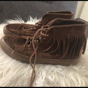 Vans fringe suede high tops